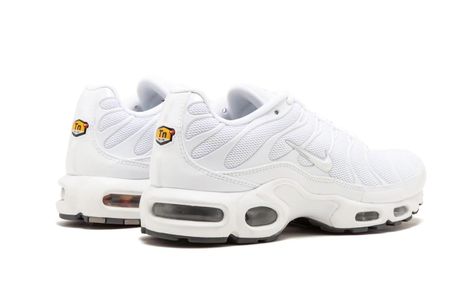 Nike Air Max Plus "Triple White" Grime Culture, Nike Air Max Plus White, Uk Grime, Nike Air Max White, Air Max Plus Tn, Sneakers Box, Kobe Shoes, Nike Tn, Its Fall