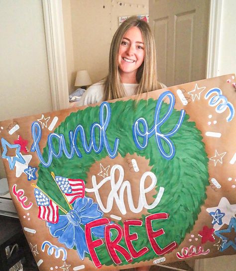 One of the two banners just dropped for purchase for the Fourth of July and up for a giveaway! 🤩🇺🇸 Fourth Of July Banner, Painted Banner, Paper Banners, The Fourth Of July, Two Friends, Party Banners, June 19, Summer Art, Veterans Day