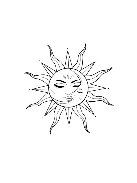 Sun Tattoos, Line Art Tattoos, Sun Tattoo, Tattoo Art Drawings, Tattoo Flash Art, Art Tattoos, Dope Tattoos, Simplistic Tattoos, 판타지 아트