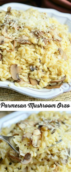 Parmesan Mushroom Orzo | from willcookforsmiles.com #pasta #sidedish #meatless Mushroom Orzo, Will Cook For Smiles, Orzo Recipes, Giada De Laurentiis, Side Recipes, Meatless Meals, Parmesan Cheese, Orzo, Vegetable Side Dishes