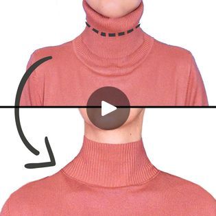 Shortening, Mock Turtleneck, Sewing Hacks, Turtleneck Sweater, Neck Sweater, Mock Neck, Sewing Projects, Turtle Neck, Golf