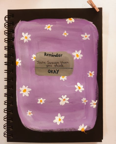 Mini Bujo, Aesthetic Daisy, Diary Drawing, Creative Book Cover Designs, Quote Painting, Mini Art Journal, Creative Book Covers, Disney Canvas Art, Journal Inspiration Writing