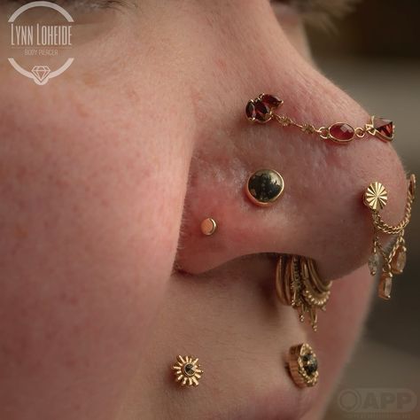 Lynn (@lynnloheide) • Instagram photos and videos Snug Septum Piercing, Mantis Piercing, Septum Stack, Stacked Septum, Stretched Septum, Wild Women Sisterhood, Septum Piercing Jewelry, Ear Art, Nose Piercings