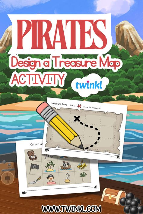 On the hunt for Pirate Activities for Kids? Twinkl's printable design a treasure map activity makes the perfect pirate-themed activity in early childhood or kindergarten settings. It can also be used as an introduction to maps and geographic thinking — X marks the spot! Pirate Activities For Kids, Pirate Activities, X Marks The Spot, Tracing Sheets, Map Activities, Treasure Map, Fine Motor Skills Activities, Motor Skills Activities, Printable Pictures