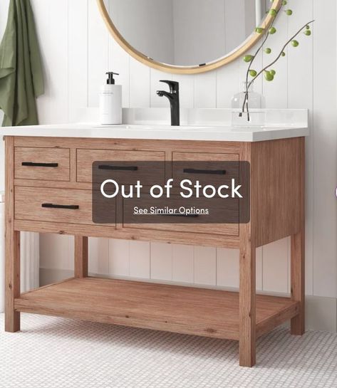 Except I want a DOUBLE vanity Master Bath Addition, Wayfair Furniture, Dovetail Drawers, Bathroom Vanity Set, Single Bathroom, Vanity Top, Single Bathroom Vanity, Cabinet Handles, Vanity Set