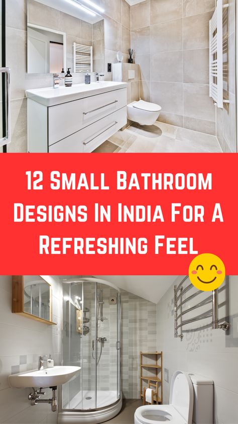 12 Small Bathroom Designs In India For A Refreshing Feel [2023] Simple Indian Bathroom Design, India Bathroom Design, Small Bathroom Interior Indian, Small Indian Bathroom Ideas, Indian Bathroom Ideas, Indian Bathroom Design, Indian Bathroom Decor, Bathroom Ideas Indian, Bathroom Designs India