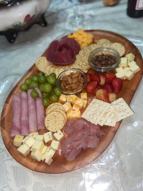 Ham And Cheese Charcuterie Board, Pepperjack Cheese, Chocolate Covered Raisins, Honey Ham, Dream Food, Chocolate Nuts, Pepper Jack Cheese, Pepper Jack, Cheese Crackers