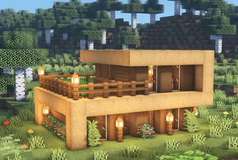 45+ Stunning Minecraft House Ideas [For Survival World Fans] - TechShout Minecraft Eco House, Minecraft Modern Starter House, Minecraft Houses Starter, Starter Minecraft House, Minecraft Starter Houses, Minecraft Starter House Ideas, Minecraft Tiny House, Starter House Minecraft, Minecraft Starter House