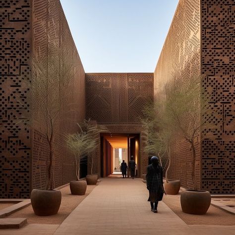 Desert Resort Architecture, Future Africa, Saudi Architecture, Saudi Heritage, Minimalist Houses, African Interior Design, African Architecture, African House, African Interior