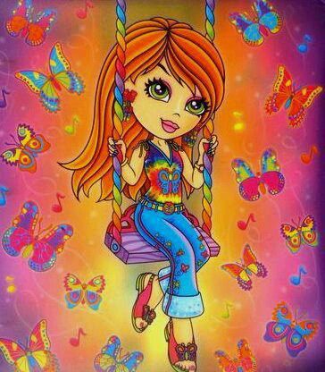 Lisa Frank Coloring Books, Black Bratz Doll, Lisa Frank Stickers, Nostalgia Aesthetic, Hippie Aesthetic, Lisa Frank, Biker Girl, Cute Images, Diy Canvas Art