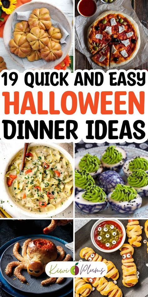 Halloween dinner ideas bring spooky fun to your table. Explore Halloween-themed meals, from creepy appetizers to monster-themed main courses. Create a haunted dinner party with festive Halloween dinners. Try ghoulish dinner recipes perfect for a Halloween feast or a witch-themed dinner. These Halloween party food ideas are great for Halloween potlucks. Discover scary dinner ideas and Halloween comfort food ideas. Make your Halloween meal prep easy and fun with these spooky dinner ideas. Dinner Ideas For Party, Spooky Dinner Ideas, Easy Halloween Dinner Ideas, Easy Halloween Dinner, Party Main Course, Dinner Party Main Course, Themed Dinners Ideas, Halloween Dinner Ideas, Dinner Party Mains