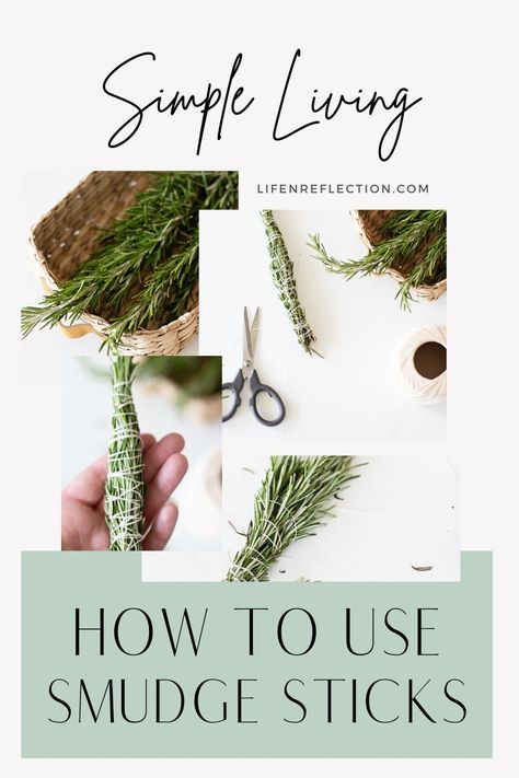 How To Make A Rosemary Smudge Stick - Life-n-Reflection Diy Smudge Stick, Rosemary Smudge Stick, Smudge Sticks Diy, Rosemary Smudge, Apothecary Garden, Room Spray Recipe, Cedar Smudge, Sticks Diy, Bath Tea