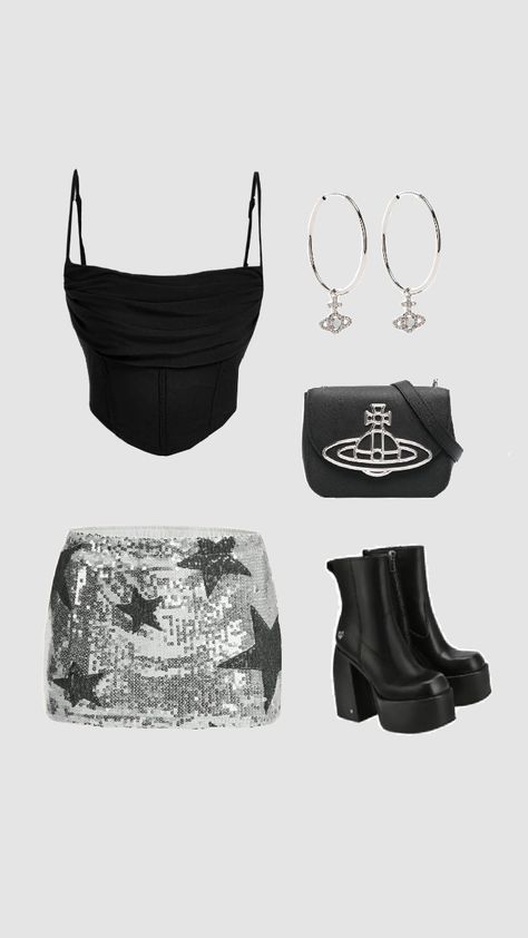 #fit #looks #stargirl #stars #glitter #viviennewestwood #aesthetic Glitter Concert Outfit, Stargirl Outfits Aesthetic, Viviennewestwood Aesthetic, Stargirl Aesthetic Outfits, Star Girl Aesthetic Outfits, Stargirl Fashion, Star Girl Outfit, Pop Star Outfit, Stargirl Outfits