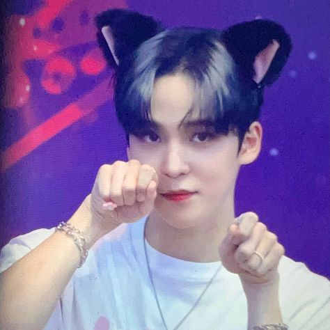 Yunho Cat Ears, Ateez Cat Ears, Cute Cat Ears, Big Puppies, Wolf Ears, Ateez Yunho, Jeong Yunho, Dog Ears, Cat Icon