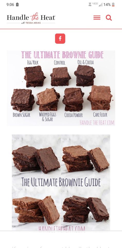 Different types of Brownies Brownies Chewy, Brownie Guides, Ultimate Brownies, Resep Brownies, Köstliche Desserts, Baking Sweets, Chocolate Brownies, Brownie Recipes, Sweets Treats