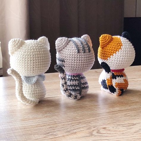 Minnie the little calico kitten pattern crochet cat pattern | Etsy Cat Pattern Crochet, Tabby Kittens, Grey Tabby Kittens, Kat Haken, Grey Tabby, Calico Kitten, White Kitten, Crochet Cat Pattern, Cat Amigurumi