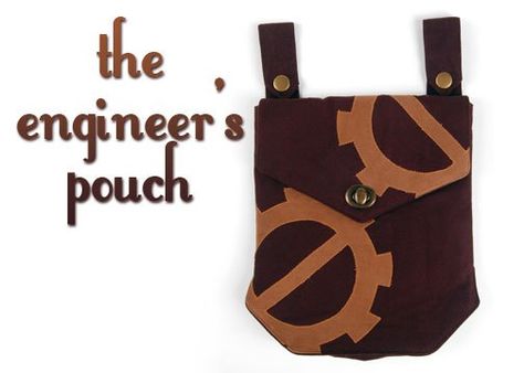 Free Tutorial: A handy belt pouch with a steampunk twist! #diy #sewing Steampunk Tutorial, Diy Leather Pouches, Choly Knight, Steampunk Bag, The Engineer, Pouch Sewing, Freebie Friday, Geek Crafts, Bag Pattern Free