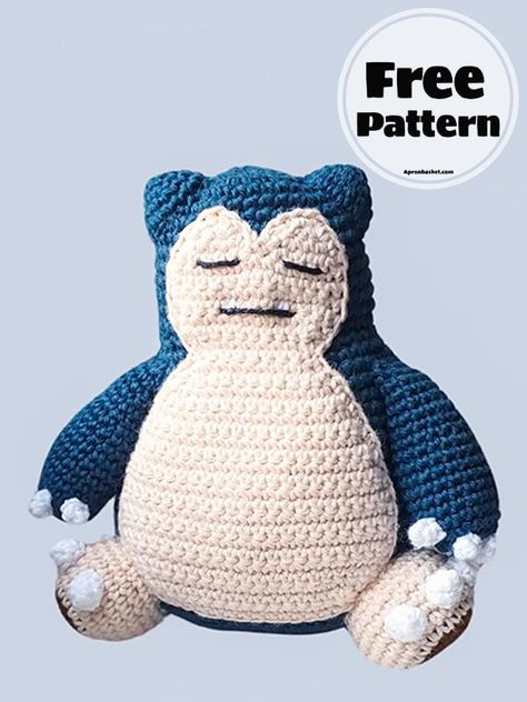 Free PDF Snorlax Crochet Pattern Snorlax Amigurumi Pattern Free, Snore Lax Pokemon, Snorlax Crochet Pattern Free, Free Crochet Pokemon, Snorlax Crochet Pattern, Snorlax Crochet, Snorlax Pattern, Pattern Step By Step, Crochet Pokemon