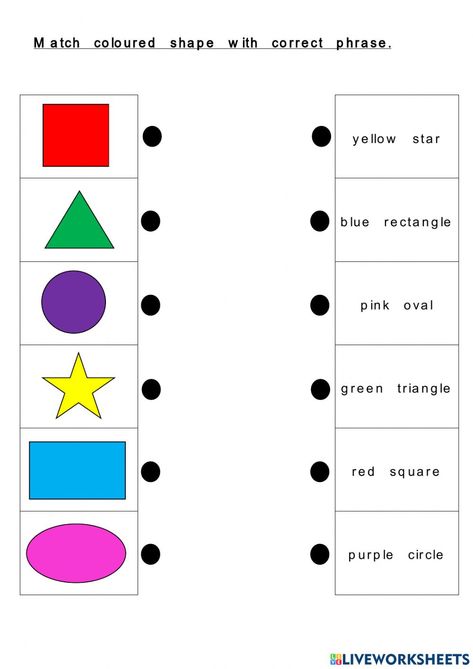 Worksheet On Shapes, Activities For Kindergarten Children, School Games For Kids, Lkg Worksheets, Shape Worksheets For Preschool, Shapes Worksheet Kindergarten, Shapes Kindergarten, First Grade Math Worksheets, Describing Words