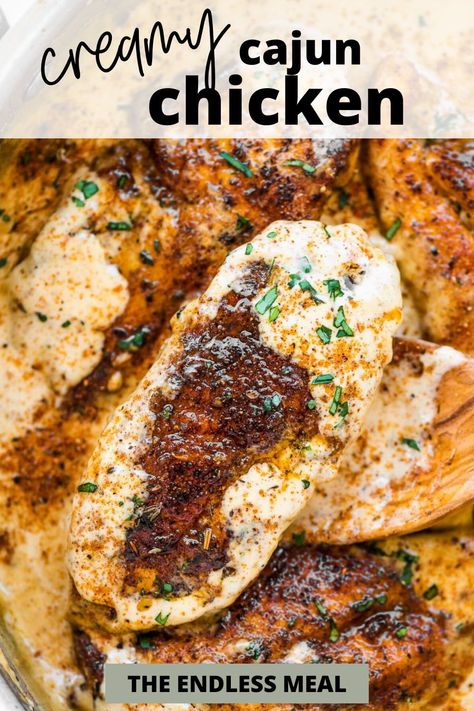 Steam Chicken Recipe, Cajun Chicken Breast, Creamy Chicken Dinner, Cajun Chicken And Rice, Chicken Lazone, Mother Clucker, Creamy Cajun Chicken, Cream Sauce For Chicken, Cream Sauce Pasta