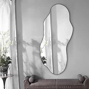 Oblong Mirror, Mirror For Entryway, Cloud Mirror, Irregular Mirror, Full Length Mirror Wall, Shaped Mirror, Entryway Living Room, Cloud Shapes, Mirrors For Sale