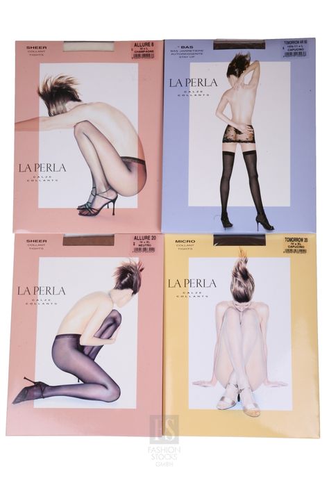 La Perla Tights Packaging, Sports Packaging, Fashion Halloween, Fashion Packaging, Pantyhose Heels, Vintage Stockings, Promotional Image, Stocking Tights, Beauty Leg