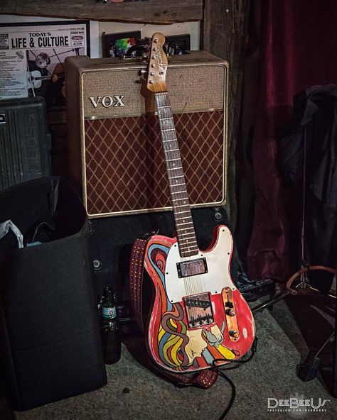 Joey Core, Vox Amp, Beautiful Instruments, Telecaster Custom, Rare Guitars, Future Days, Telecaster Guitar, Guitar Painting, Cool Electric Guitars