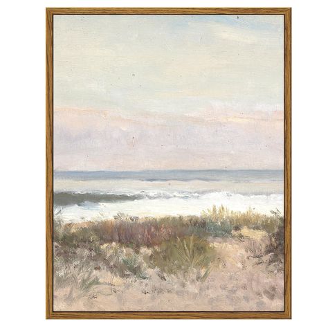 PRICES MAY VARY. CLASSICAL WALL ART DECOR: This painting, "Beach, Grass and Surf," is the work of American painter Arthur Turnbull Hill, known for coastal landscape, allegory painting. This classical landscape painting print can add more classic and elegant elements to your space. QUALITY GUARANTEE: This classical oil painting is printed on canvas and wrapped on wood fiberboard, finished with clear gel medium to keep it waterproof and the color vibrant and long-lasting. Provide a great room deco Allegory Painting, Bathroom Art Wall Decor, Bathroom Art Wall, Classical Landscape, Beach Grass, Painting Beach, Beach Artwork, Pictures Wall, Clear Gel