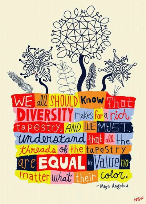 Diversity: Every person that you encounter is unique to our world.  This is true in our classrooms.  Each child comes form a different family, in a different background, and have different beliefs.  All of that is okay! Everyone is allowed to be different and should be accepted for being their self. Painting With Words, Diversity Quotes, Maya Angelou Quotes, Photoshoot Idea, We Are The World, Maya Angelou, Great Quotes, Beautiful Words, Favorite Quotes