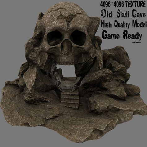 Skull Cave, Halloween Village Display, Fish Tank Themes, Warhammer Terrain, Crochet Geek, 3d Skull, Wargaming Terrain, Homemade Decor, Aquarium Decorations