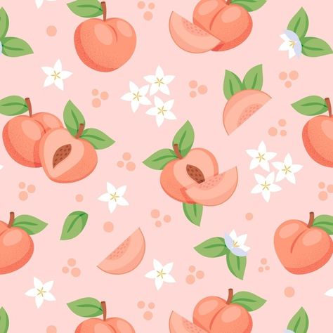 Scandinavian Design Pattern, Peachy Aesthetic, Tropical Swimsuit, Aesthetic Paintings, Artist Reference, Perfume Label, Brush Strokes Pattern, Spring Fruit, Peach Pattern