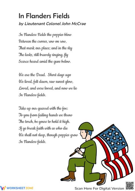 Take this Memorial Day kids poems to teach our children to honor the fallen. Check it out! #poems #memorialday #veteransday #holidays #reading #printables #worksheets #memorialdaypoems #poemsformemorialday #honor #remember #soldiers #liberty #fallen #kidspoems Veterans Day Poems, Memorial Day Poem, Veterans Day Poem, In Flanders Fields, Veteran Quotes, Memorial Day Quotes, Reading Printables, John Mccrae, Remember The Fallen