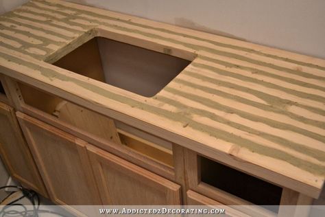 Diy Countertops Cheap, Butcher Block Diy, Diy Butcher Block Countertops, Diy Wood Countertops, Diy Butcher Block, Countertop Inspiration, Diy Kitchen Countertops, Cheap Countertops, Kitchen Technology