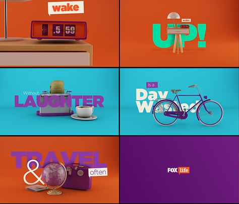 Foxlife Worldwide Tv Branding on Behance Network Branding, Tv Branding, Logo Tv, Channel Branding, Channel Logo, Fashion Layout, Motion Graphics Inspiration, 3d Typography, Motion Graphics Design