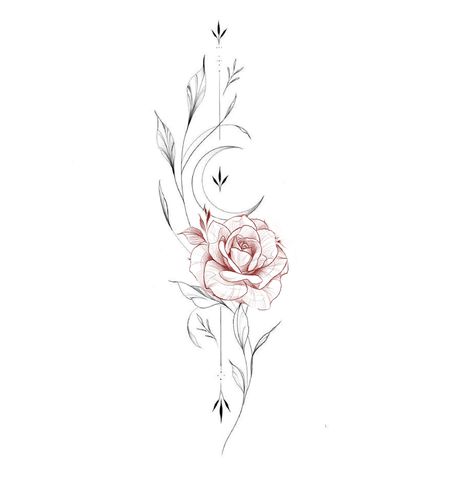 Flower Spine Tattoos, Tattoos For Women Flowers, Small Pretty Tattoos, Spine Tattoos For Women, Moth Tattoo, Tatuaje A Color, Spine Tattoo, Discreet Tattoos, Girly Tattoos