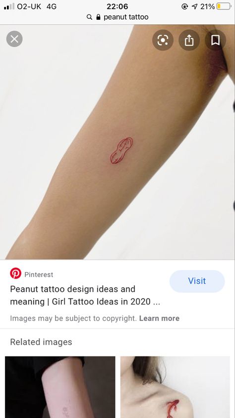 Cute Peanut Tattoo, Peanut Butter Tattoo, Peanut Tattoo, Butter Tattoo, Flash Tats, Cute Little Tattoos, Little Tattoos, Word Tattoos, Tattoo Inspo