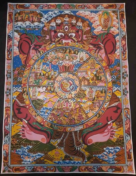 Pauva | Thanka | Thangka |Scroll Paintings | Traditional Nepali Art | Nepali Mandala, Nepali Traditional, Nepali Art, Nepal Art, Scroll Painting, Mahayana Buddhism, The Mahabharata, Traditional Paint, Religious Books