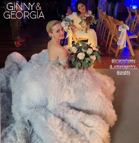 Brianne Howey, Georgia Miller, Ginny Georgia, Ginny And Georgia, Celebrity Film, June Wedding, Georgia Wedding, Full Length Dress, Grammy Awards