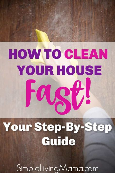 Learn how to clean your house fast with this step-by-step guide for cleaning your house fast and efficiently. #cleaning #cleaningroutine #cleanyourhouse Tidy Checklist, Diy All Purpose Cleaner, Cleaning Your House, Zone Cleaning, Clean Your House, Clean My House, Helpful Hacks, Cleaning Painted Walls, Homemaking Tips