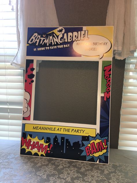 Hero Comic Strip, Superhero Photo Booth, Kids Fest, Project Graduation, Super Hero Comic, Cardboard Photo Frame, Superhero School, Reward Ideas, Comic Party