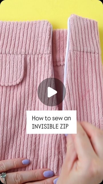 Invisible Zipper Tutorial Step By Step, Zipper Tutorial, The Teeth, Tilly And The Buttons, Easy Sewing Patterns, Invisible Zip, How To Sew, Learn To Sew, Invisible Zipper