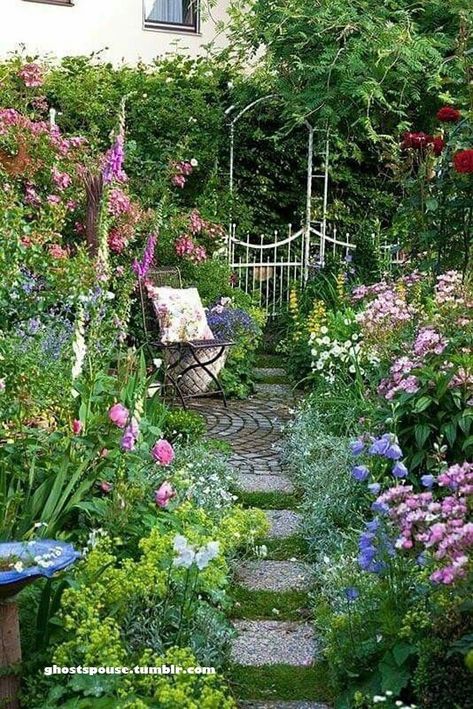 Small Garden Design Ideas Low Maintenance, Pinterest Garden, Backyard Flowers, Cottage Garden Design, Garden Decor Ideas, English Cottage Garden, Kew Gardens, Small Garden Design, Country Gardening