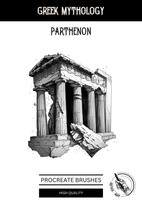 '''Architectural Majesty: Procreate Brushes for Parthenon Template  Experience the grandeur of ancient Greek architecture with our Procreate brushes designed specifically for the iconic Parthenon template. These brushes will help you recreate the intricate details and majestic columns of this historic structure with ease.   #ProcreateBrushes #ParthenonTemplate #GreekArchitecture #DigitalArt #TattooDesign Poseidon Design, Greek Parthenon, Architecture Design Presentation, Greek Architecture, Greek Columns, Cool Minecraft Creations, Best Ski Resorts, Ancient Greek Architecture, Greek Tattoos