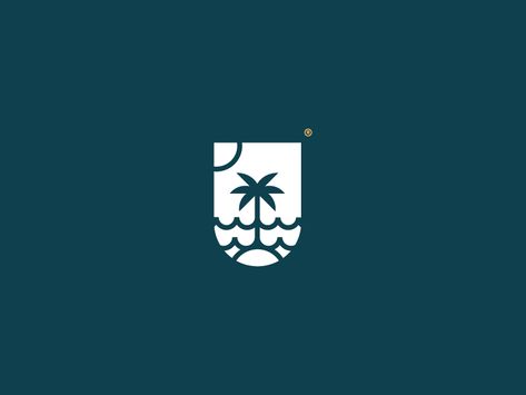 Palm Logo by Hipnos on Dribbble Palm Leaf Logo, Coconut Logo, Tropical Logo, Palm Logo, Summer Logo, Surf Logo, Beach Logo, Resort Logo, Mountain Logos