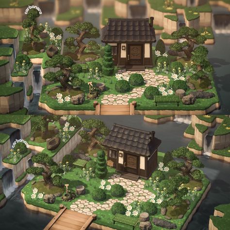 Acnh Zen Garden, Japanese House Exterior, Animal Crossing Pc, Japanese Town, Zen House, Japanese Village, Animal Crossing 3ds, Animal Crossing Guide, Animal Crossing Wild World