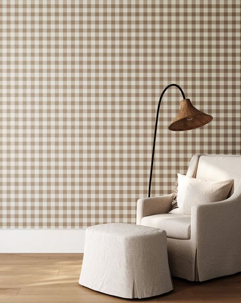 Plaid Nursery Wallpaper, Plaid Wallpaper Nursery, Mcgee And Co Home, Gingham Nursery, Where To Buy Wallpaper, Gingham Wallpaper, Check Wallpaper, Checker Wallpaper, Mcgee And Co