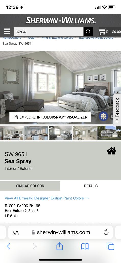 Sea Spray Sherwin Williams, Privacy Settings, Sea Spray, Gray Interior, Find Color, Blue Interior, Coordinating Colors, Sherwin Williams, Interior And Exterior