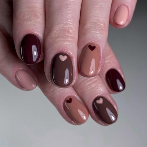 22  Cute November Nail Inspos (2024) - DrExplains Nails With Tiny Heart, Thanksgiving Nail Designs Fall Simple, November Nail Ideas Short, Thanksgiving Nail Designs Fall, November Nail Ideas, Thanksgiving Nails Design Fall, November Nail, Thanksgiving Nail Designs, November Nails