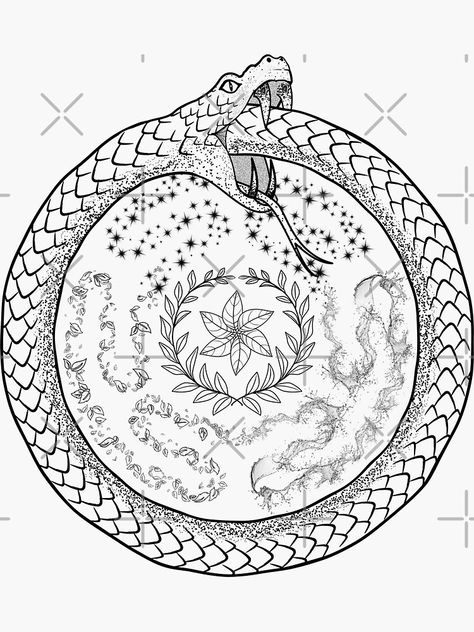 "Hekate Wheel Hecate Strophalos Ouroboros Pagan Witch" Sticker for Sale by TheGhoulishGarb | Redbubble Hekate Wheel Tattoo, Hecate's Wheel Tattoo, Hecate Tattoo Design, Hekates Wheel, Mother Hekate, Hekate Tattoo, Hecates Wheel, Lady Hekate, Hecate Tattoo