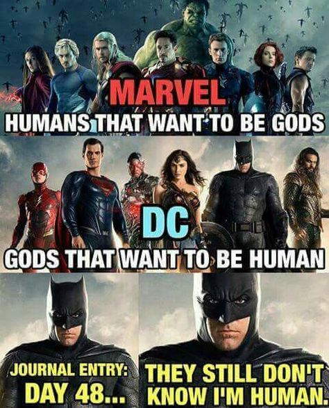 Marvel Funny Memes, Avengers Vs Justice League, Avengers Humor, Dc Funny, League Memes, Superhero Memes, Dc Vs Marvel, Univers Dc, Funny Marvel Memes